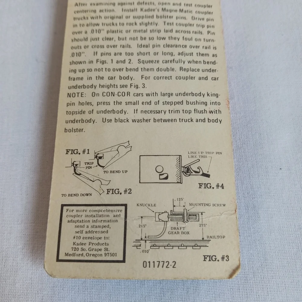 Vintage Kadee MT 1000 Micro Trains Coupler NOS